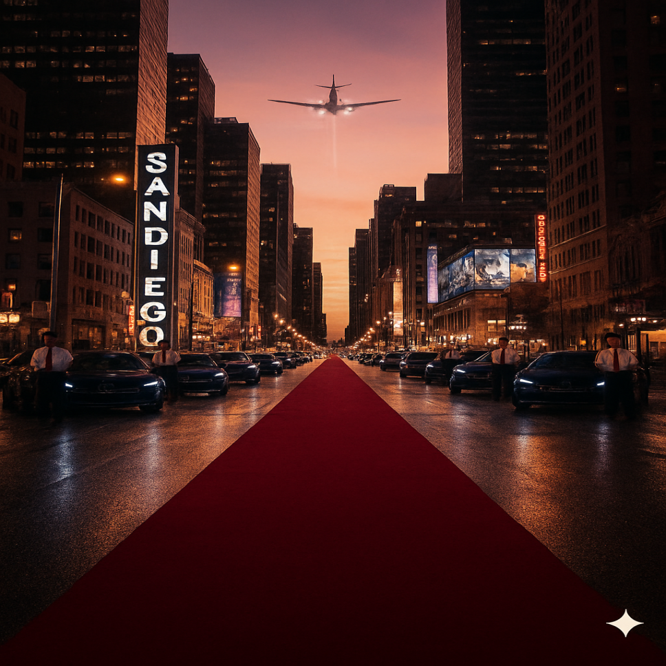 driver lined up in city